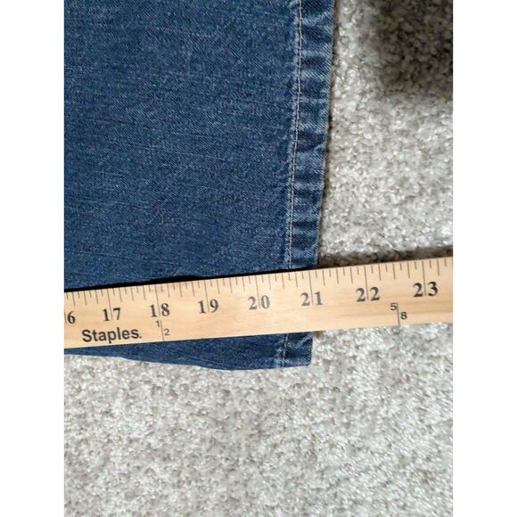 Vtg Lee Riders Capri Jeans Womens 12M Blue Denim High Rise Mom - Picture 4 of 4